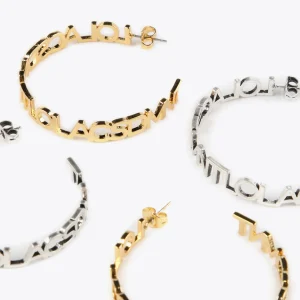 Lola Casademunt Pendientes<Pendientes aro logotipado PLATEADO