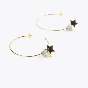 Lola Casademunt Pendientes<Pendientes aro y charms METAL-GRIS