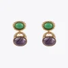 Lola Casademunt Pendientes<Pendientes bicolor VERDE-AZUL