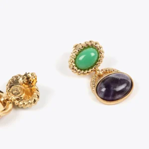 Lola Casademunt Pendientes<Pendientes bicolor VERDE-AZUL
