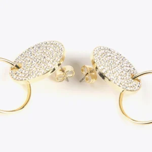 Lola Casademunt Pendientes<Pendientes botón y aro DORADO