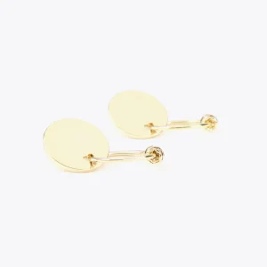 Lola Casademunt Pendientes<Pendientes botón y aro charms DORADO