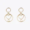 Lola Casademunt Pendientes<Pendientes circulo y corazón infinito DORADO
