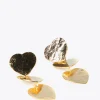 Lola Casademunt Bisuteria<Pendientes con corazones DORADO