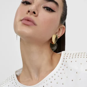 Lola Casademunt Bisuteria<Pendientes con corazones DORADO