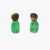 Lola Casademunt Bisuteria<Pendientes con dos piezas FUCSIA