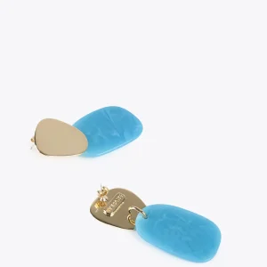 Lola Casademunt Bisuteria<Pendientes con dos piezas FUCSIA