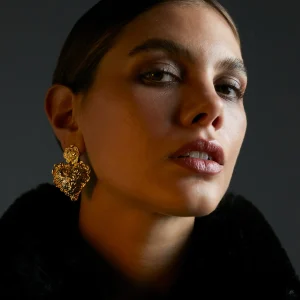 Lola Casademunt Pendientes<Pendientes corazón DORADO