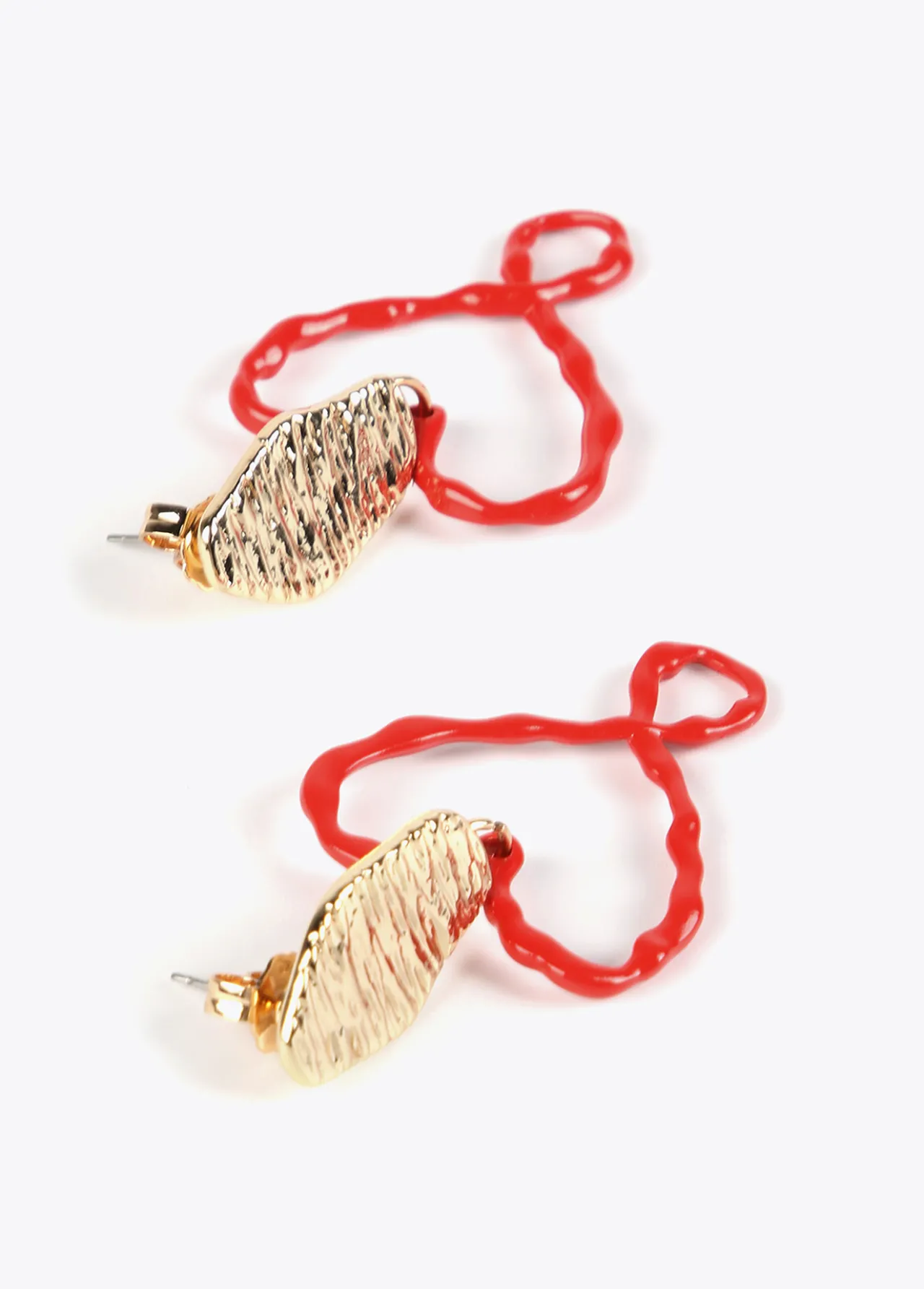 pendientes_corazn_lacado_0.webp Lola Casademunt Bisuteria<Pendientes corazón lacado ROJO