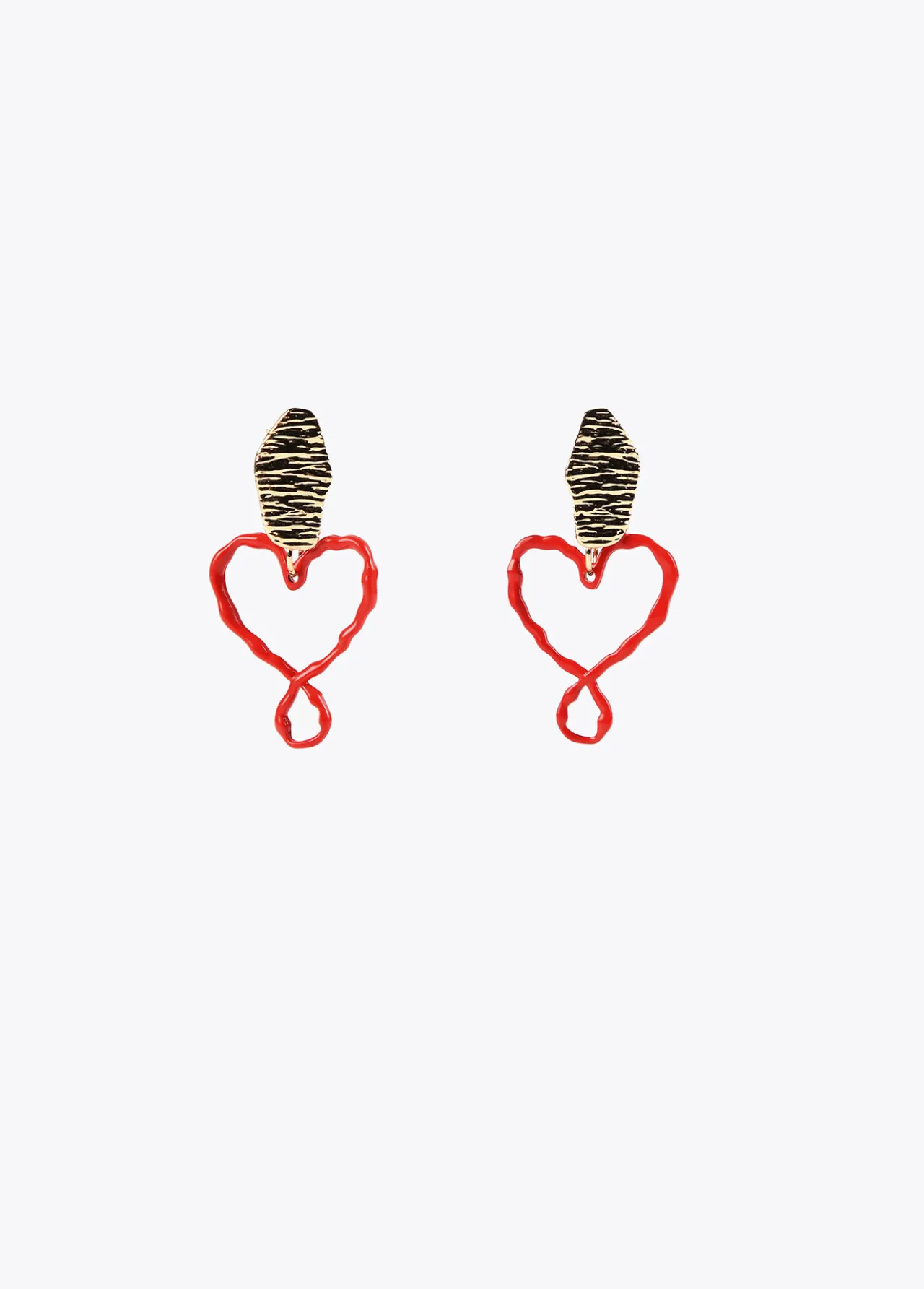 pendientes_corazn_lacado_2.webp Lola Casademunt Bisuteria<Pendientes corazón lacado ROJO