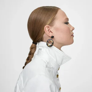 Lola Casademunt Bisuteria<Pendientes de aro animal print MARRON