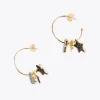 Lola Casademunt Pendientes<Pendientes de aro con charms METAL-GRIS