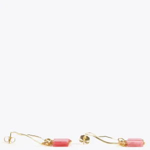 Lola Casademunt Bisuteria<Pendientes de aro con piedras naturales CORAL