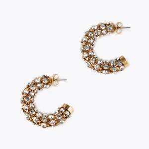 Lola Casademunt Pendientes<Pendientes de aro y cristales DORADO