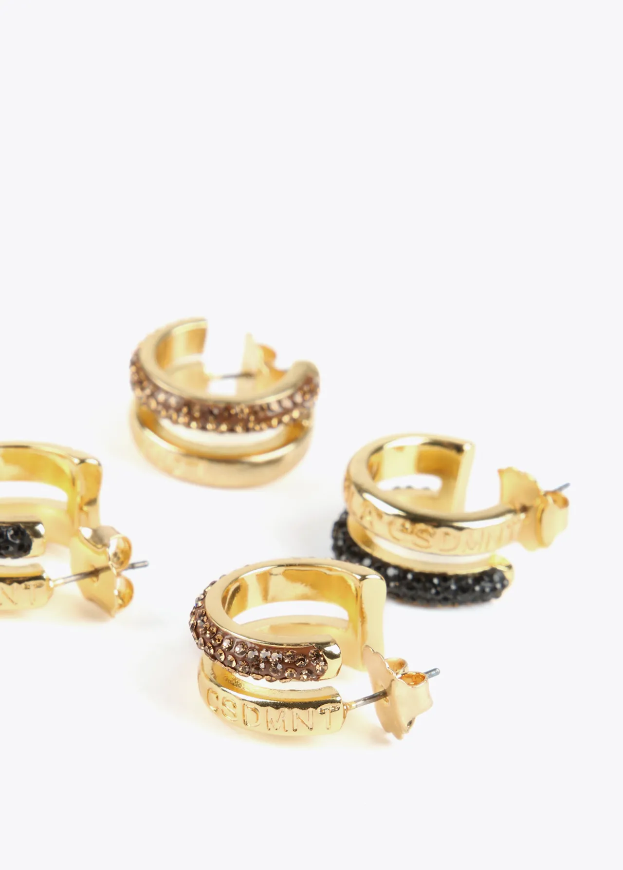 pendientes_doble_aro_6.webp Lola Casademunt Pendientes<Pendientes doble aro METAL-NEGRO
