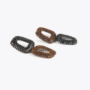 Lola Casademunt Pendientes<Pendientes dobles con piedras NEGRO-MARRON