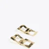 Lola Casademunt Bisuteria<Pendientes s doble cuadrado DORADO