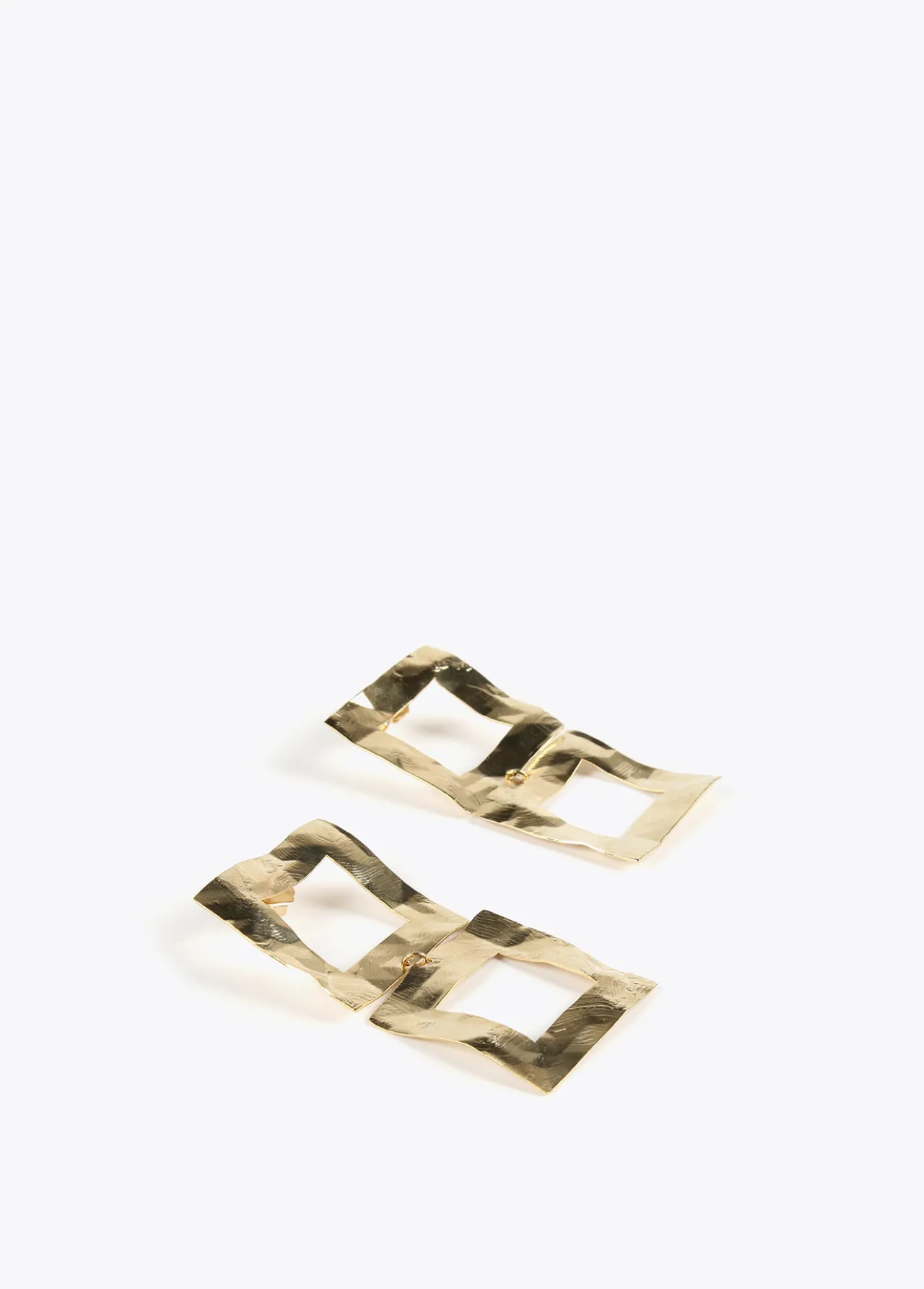 pendientes_dorados_doble_cuadrado_0.webp Lola Casademunt Bisuteria<Pendientes s doble cuadrado DORADO