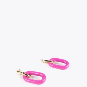 Lola Casademunt Bisuteria<Pendientes dos piezas FUCSIA