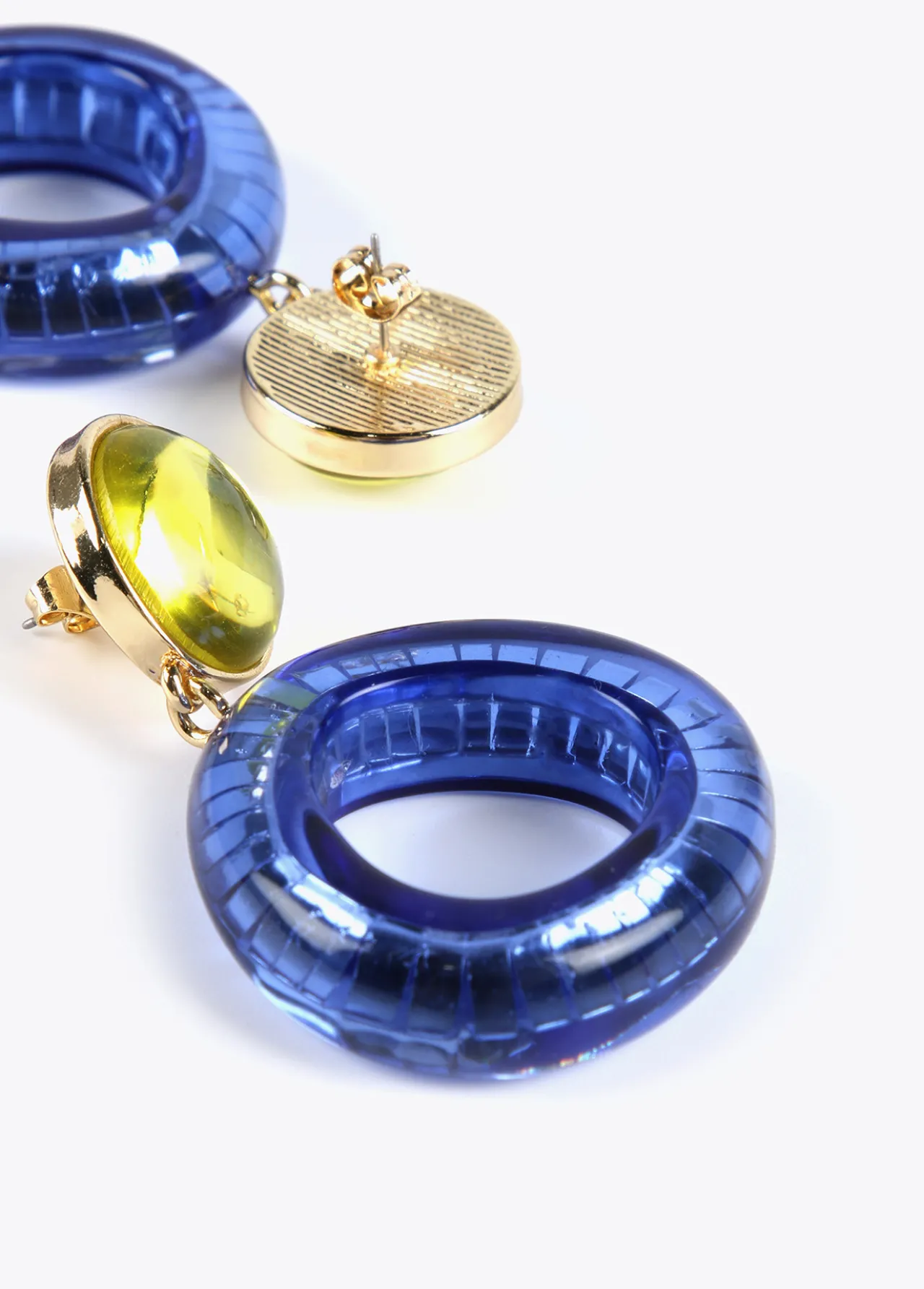 pendientes_dos_piezas_de_colores_4.webp Lola Casademunt Bisuteria<Pendientes dos piezas de colores AZULELECTRICO