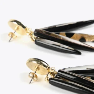 Lola Casademunt Bisuteria<Pendientes estilo africano NEGRO