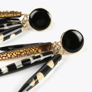 Lola Casademunt Bisuteria<Pendientes estilo africano NEGRO