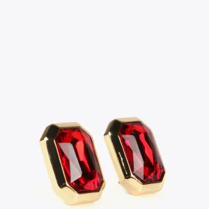 Lola Casademunt Bisuteria<Pendientes octogonales ROJO