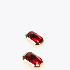 Lola Casademunt Bisuteria<Pendientes octogonales ROJO