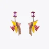 Lola Casademunt Bisuteria<Pendientes pez de colores LILA-AMARILLO