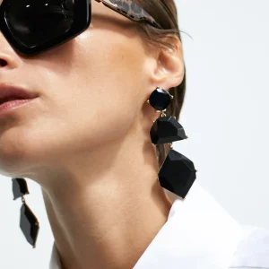 Lola Casademunt Pendientes<Pendientes piedras METAL-NEGRO