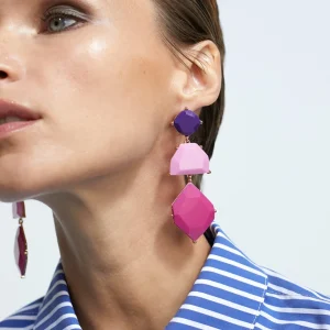 Lola Casademunt Pendientes<Pendientes piedras METAL-NEGRO
