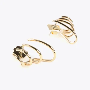 Lola Casademunt Pendientes<Pendientes simulador piercings DORADO