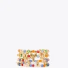 Lola Casademunt Bisuteria<Pulsera cristales multicolor METAL-AZUL