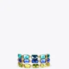 Lola Casademunt Bisuteria<Pulsera de cristales multicolor AZUL-AMARILLO