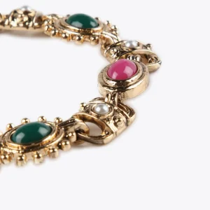 Lola Casademunt Pulseras<Pulsera dorada multi piedras METAL-MULTICOLOR