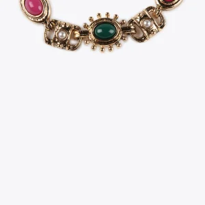 Lola Casademunt Pulseras<Pulsera dorada multi piedras METAL-MULTICOLOR