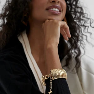 Lola Casademunt Bisuteria<Pulsera elástica DORADO