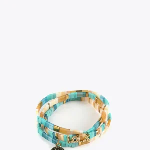 Lola Casademunt Bisuteria<Pulseras elÃ¡sticas VERDE-AZUL