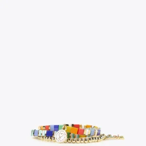 Lola Casademunt Bisuteria<Pulseras elásticas AZUL-VERDE