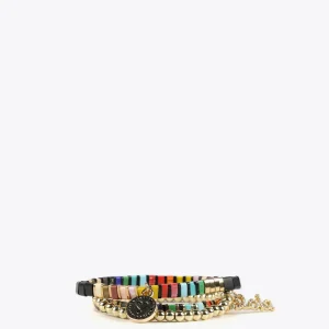 Lola Casademunt Bisuteria<Pulseras elásticas AMARILLO-ROJO