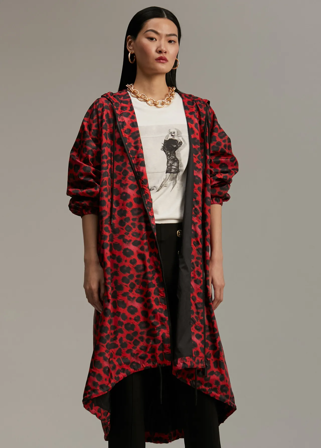 raincoat_animal_print_5-1.webp Lola Casademunt Animal Print | Chaquetas Y Gabardinas<Raincoat animal print MARRON-NEGRO