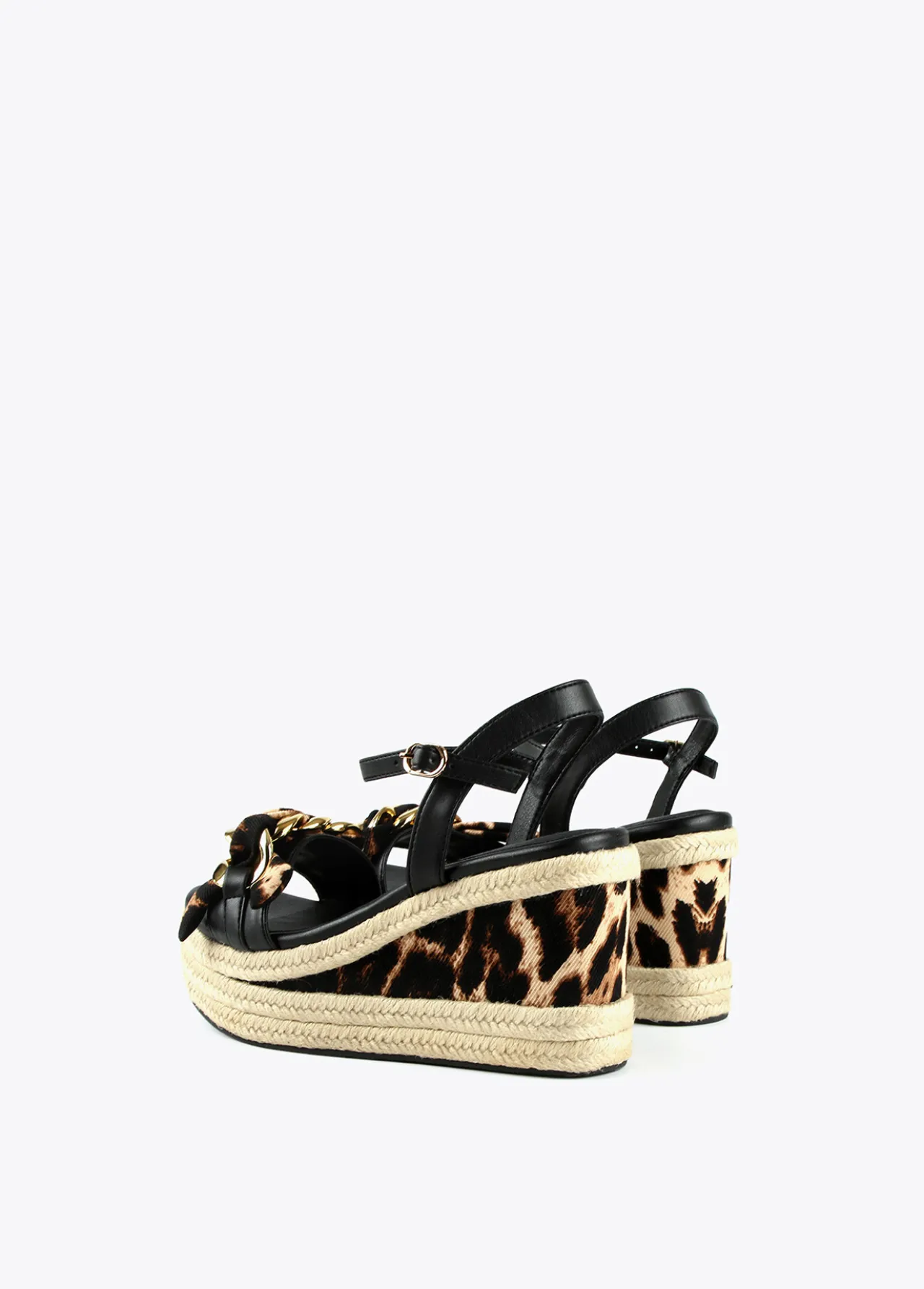 sandalia_cua_con_estampado_animal_3.webp Lola Casademunt Calzado<Sandalia cuña con estampado animal CRUDO-METAL