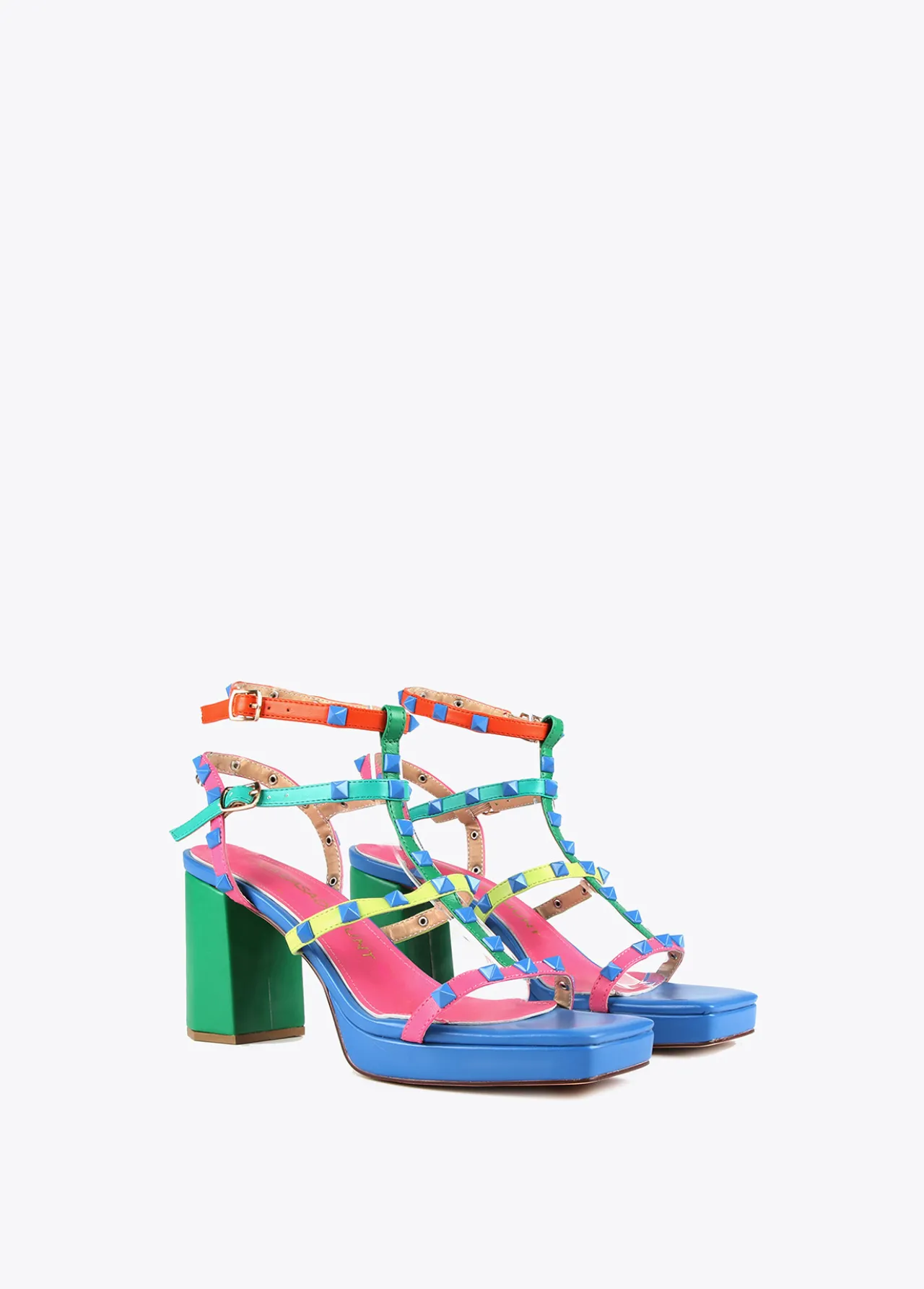 sandalia_de_tacn_con_tiras_multicolor_1.webp Lola Casademunt Calzado<Sandalia de tacón con tiras multicolor VERDE-ROSA