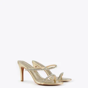 Lola Casademunt Calzado<Sandalia de tacón y tiras DORADO