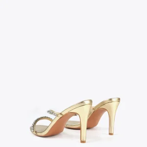 Lola Casademunt Calzado<Sandalia de tacón y tiras DORADO