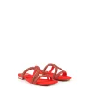 Lola Casademunt Calzado<Sandalia plana con pedreria ROJO