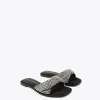 Lola Casademunt Calzado<Sandalia plana con pedreria NEGRO-METAL