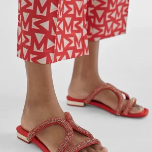 Lola Casademunt Calzado<Sandalia plana con pedreria ROJO
