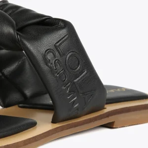 Lola Casademunt Calzado | Baño<Sandalia plana de dedo NEGRO