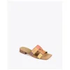Lola Casademunt Calzado<Sandalia plana efecto rafia multicolor MARRON-NARANJA